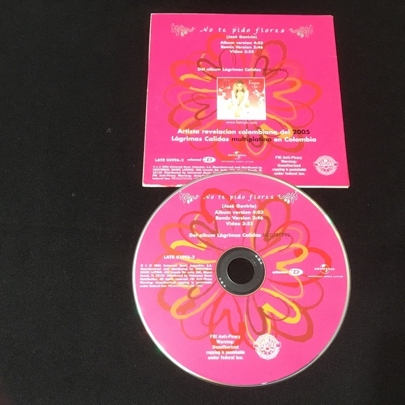 Colombian Singer Fanny Lu CD No te pido flores (Jose Gaviria) - Picture 9 of 9